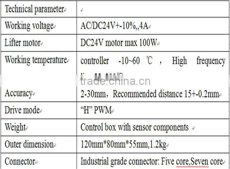height sensor, torch height control with sensor/flame thc/capacitive torch height controller