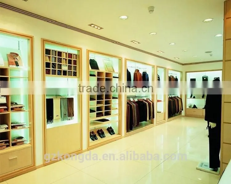 high end clothing store display design