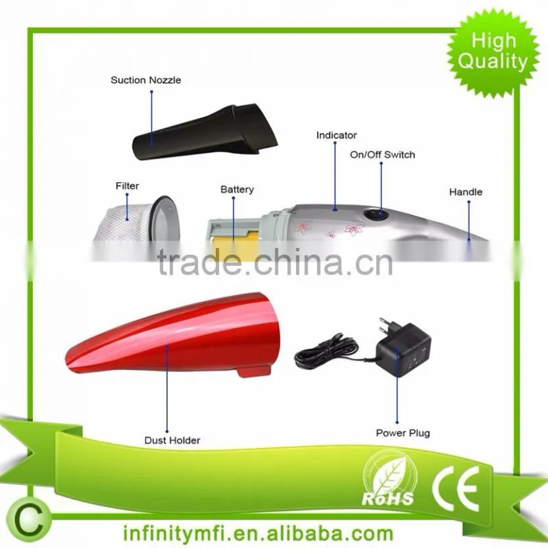 6V/45W Tweezers chromium Battery Cordless Rechargeable Dust Buster Hand Household vacuum cleaner/CAR Vacuum Cleaner