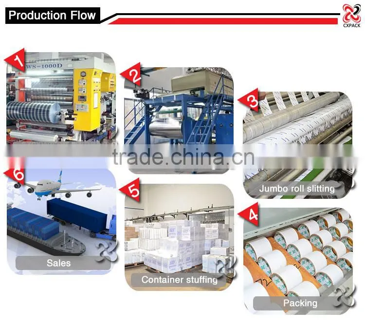Low noise bopp clear adhesive packing tape wihout bubbles