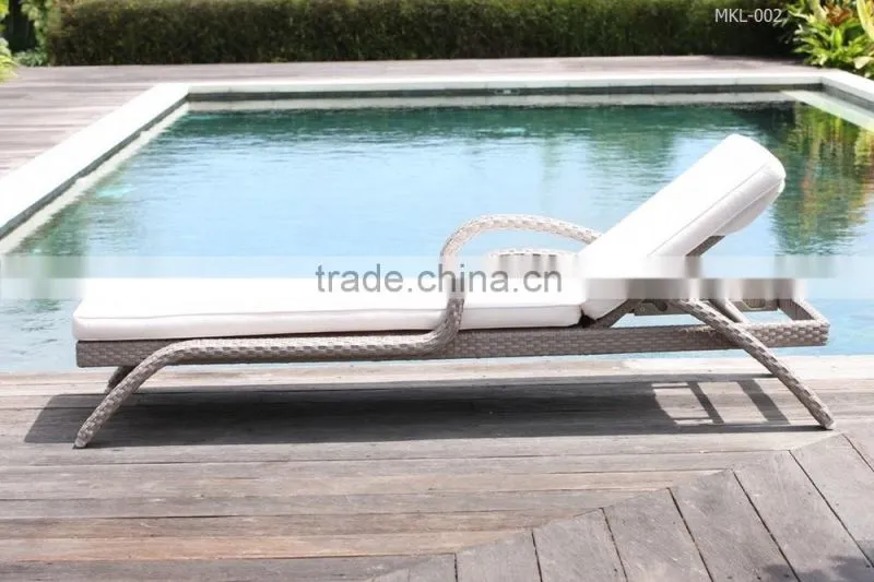 Synthetic Rattan Outdoor Sunbed Furniture- Wicker Rattan Sunbed Furniture - Poly rattan sun lounger furniture