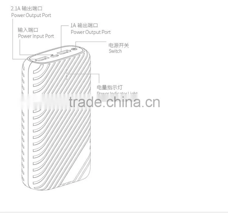 High capacity Li-polymer power bank, 16,000mAh, with pineapple grain, factory price