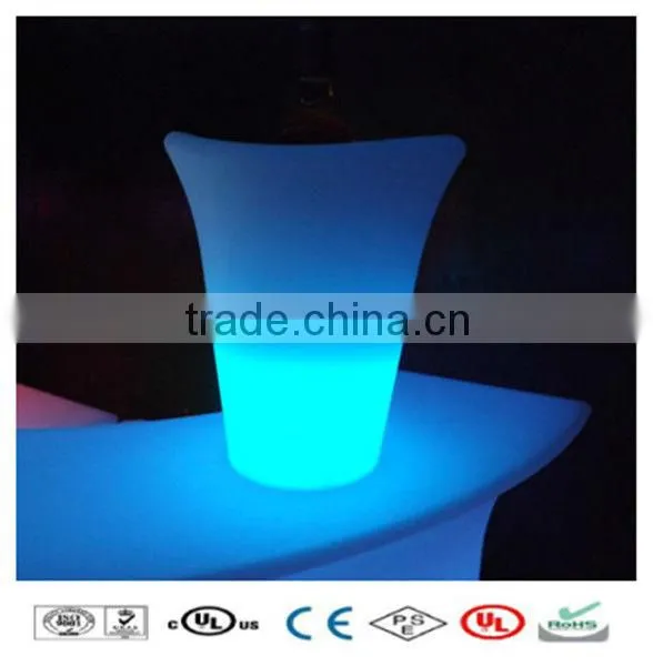 RGB glowing led plastic bacardi ice bucket