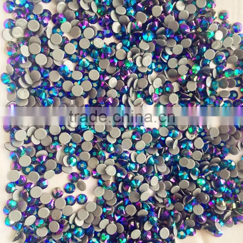 euro hotselling high quality strong glue 5mm emerald AB scarf hotfix rhinestone