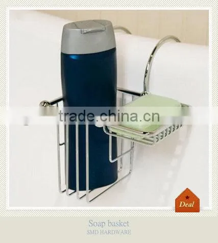 Over the rim chrome soap basket