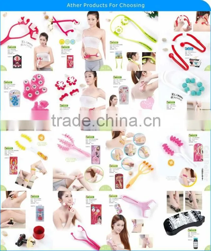 Two ball face relax massager, plasitc handheld facial roller massager