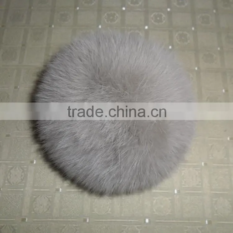 High quality 6cm rabbit fur pompoms for Beanie Hat