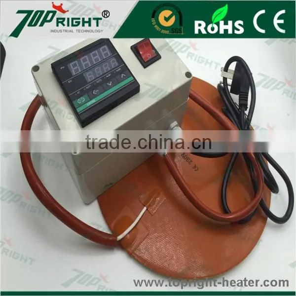 Silicone rubber heater with manual controller