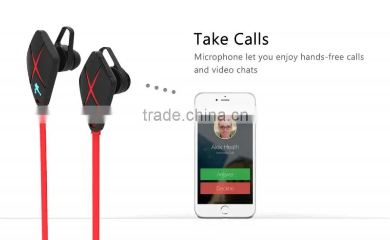 2016 hot sale cheap stereo sound earphone high quality wireless earphone sports use earphone