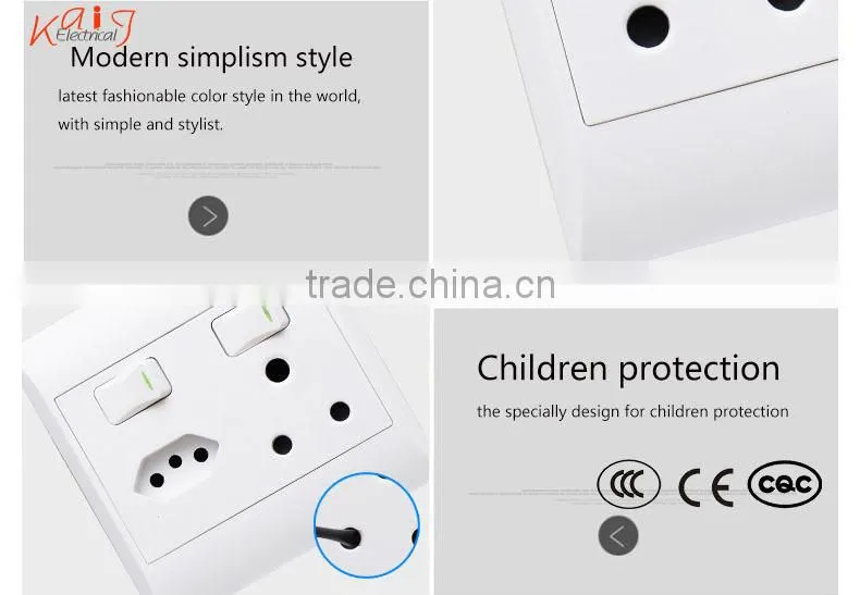 China supplier South Africa wall light switch and socket