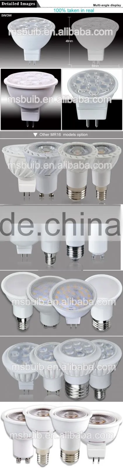 Cheap price LED spotlight MR16 GU5.3 led lamp 3w 5w 6w 12v AC/DC led bulb