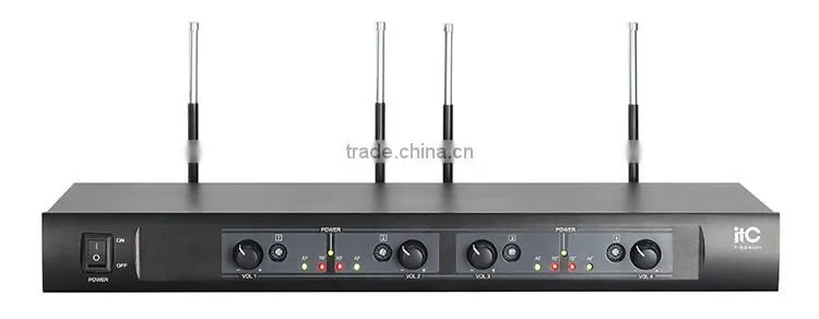 Professional UHF dual channel wireless microphone system