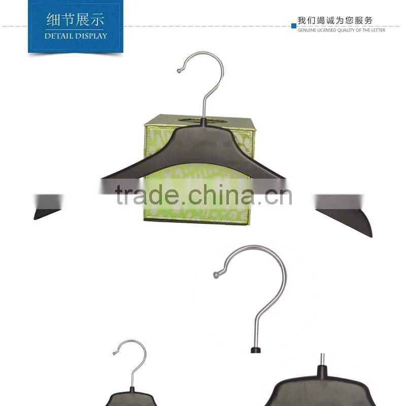 Black Thin Flocking Dress Plastic Hanger