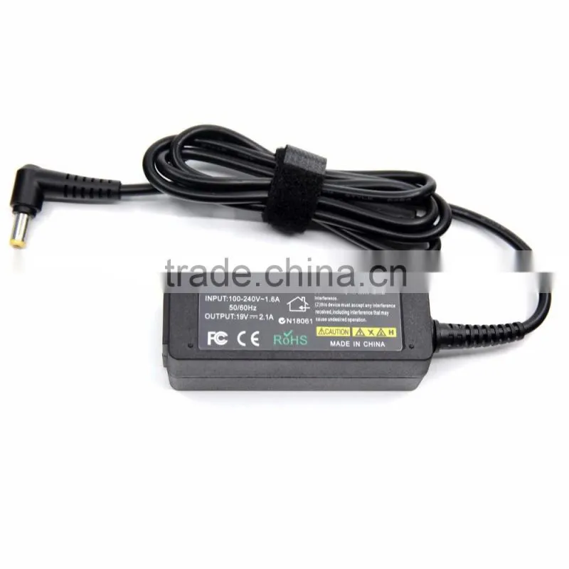 40w mini power adapter 19V 2.15A for mini acer Internet Book laptop AC adapter dc power charger for acer 19v 1.58a