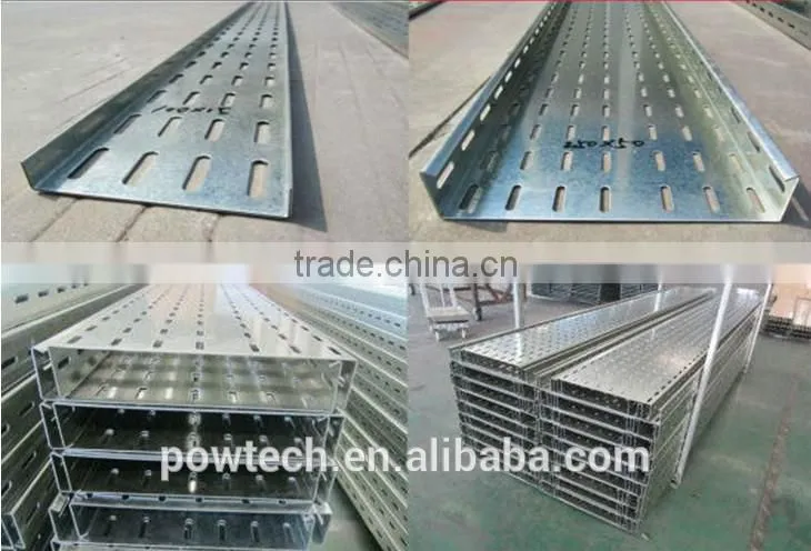 Hot dip galvanized steel perforated cable tray