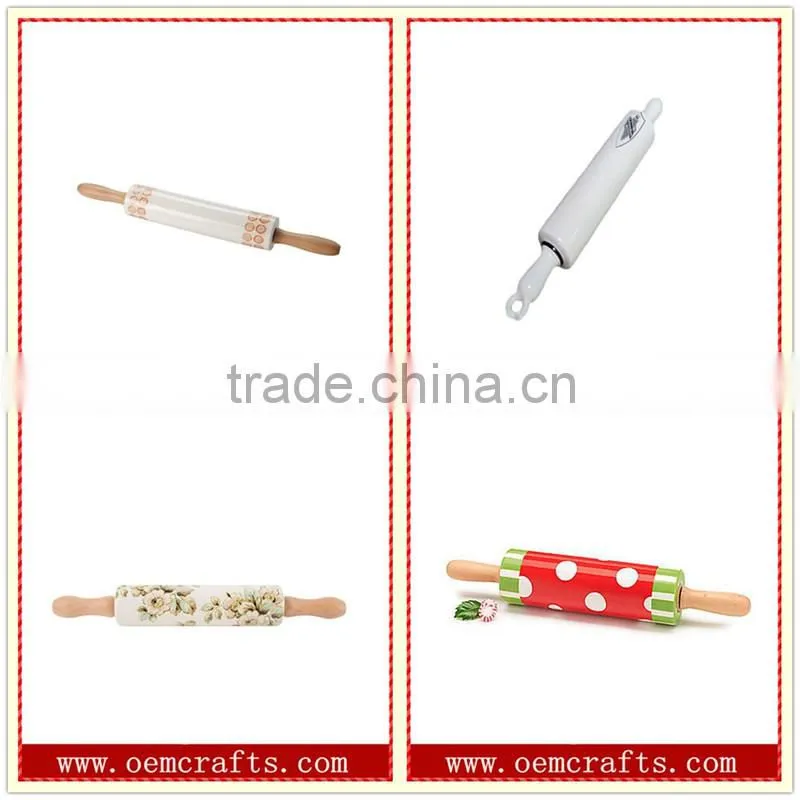 Custom Handmade Cooking Tool wood Wholesale Ceramic Rolling Pin