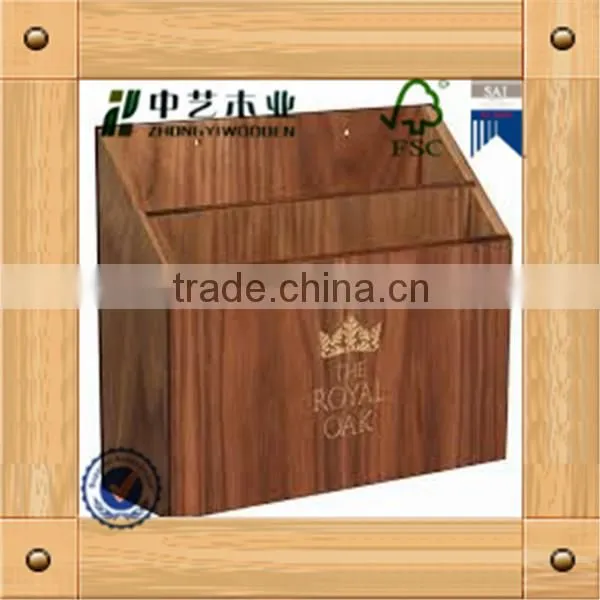 hot selling FSC rectangle magnetic fancy kids wooden pen holder for wholesale