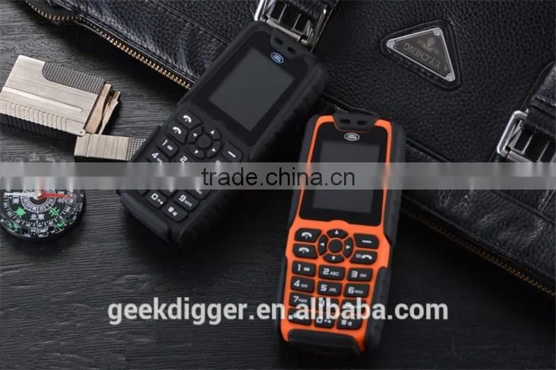 XP3300 Black Unlocked Phone Quad Band with 12000mAh Battery / FM / MP3 / Dual SIM / Flashlight Functions