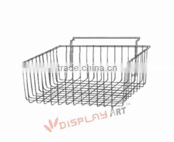 Metal wire basket for supermarket
