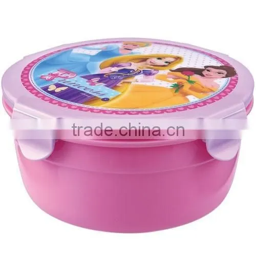 3D Lenticular Printing plastic food storage box, BPA Free Snack Pot, Kids Take Away Container Plastic Food Box