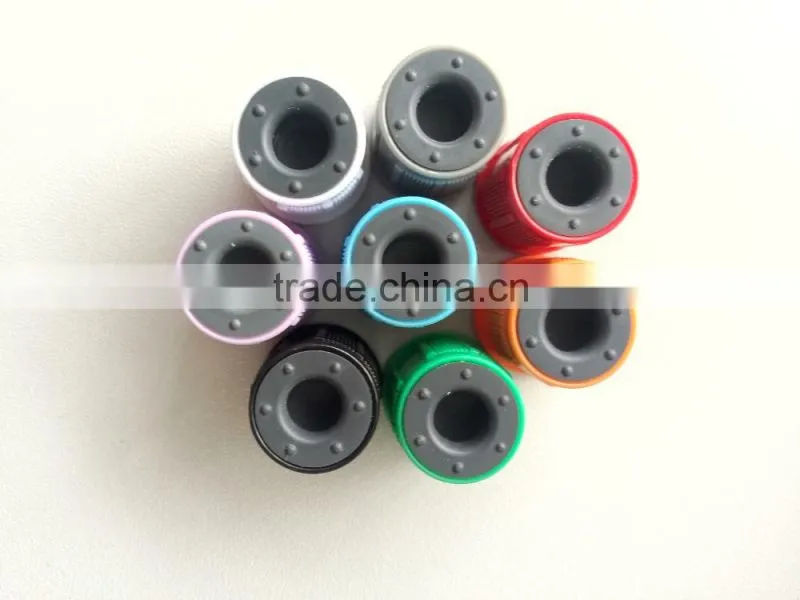 Plastic cap and rubber stopper for blood collection tube