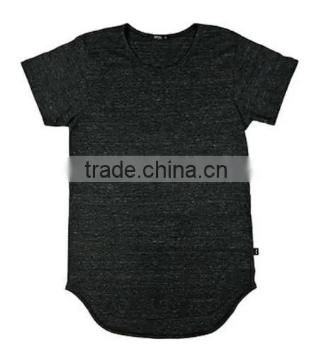 SUMMERE FASHION LONG T SHIRT EXTENDED BLACK GRAY BLEND TEE