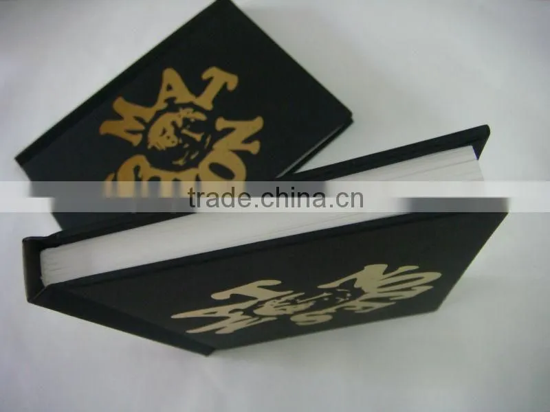 gold stamping notebook,gold edge notebook