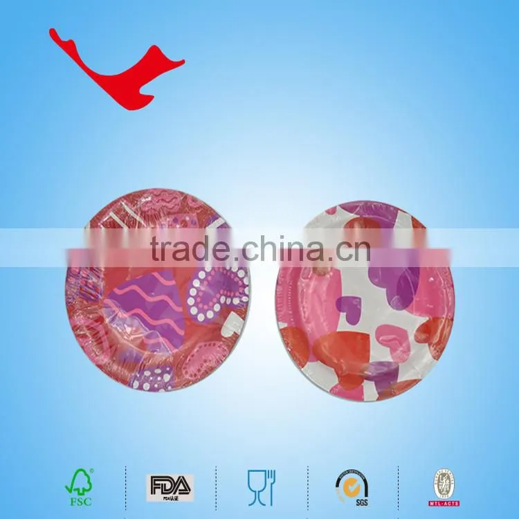 wedding decorations disposable tableware of printed paper plate