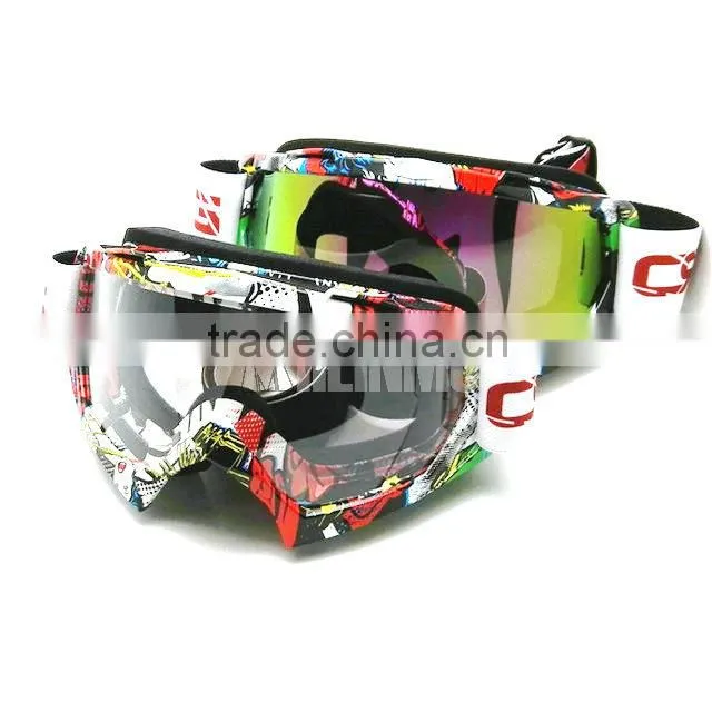 Cool fashion transparent goggle, custom motorcycle goggles , motocross glasses