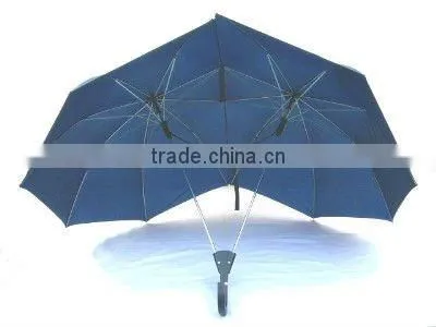 Valentine double shaft Umbrella-Blue