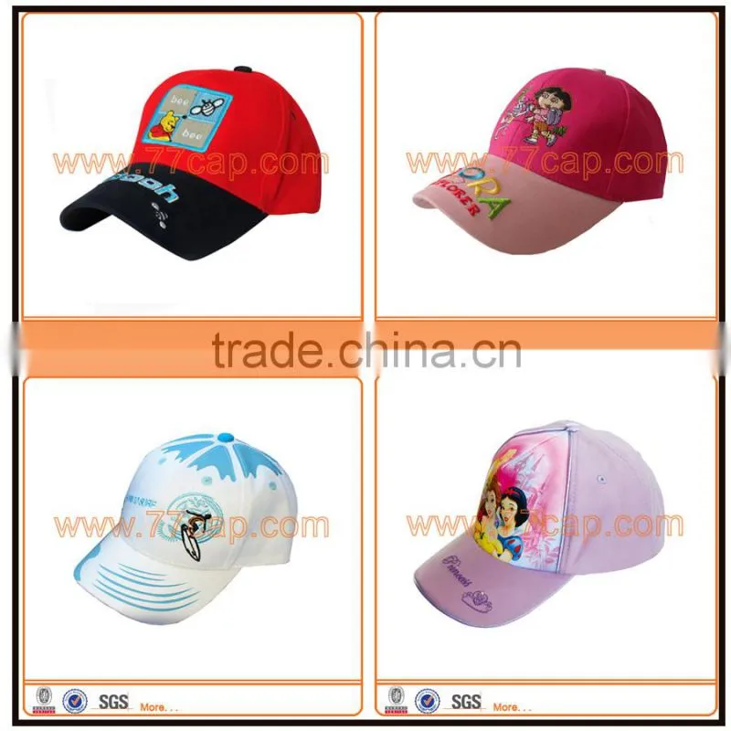 Factory outlet short brim embroidery baby flat cap