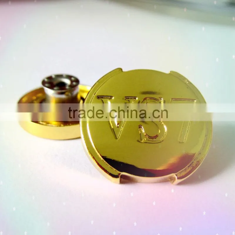 bright gold color button