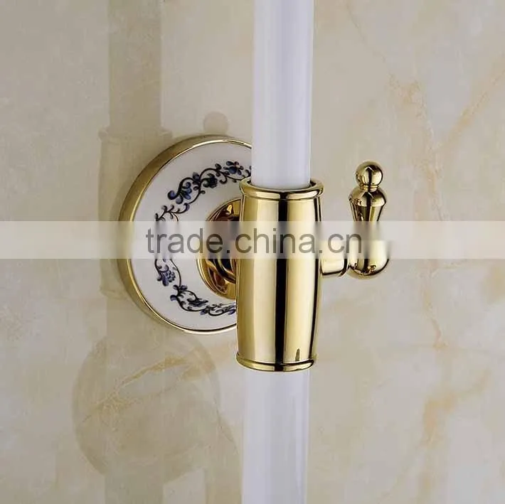 2016 Newly US wall mounted White Painting Baked bath&Shower Faucet Set Rain 8 inch Shower Head With Brass Handle Shower Golden