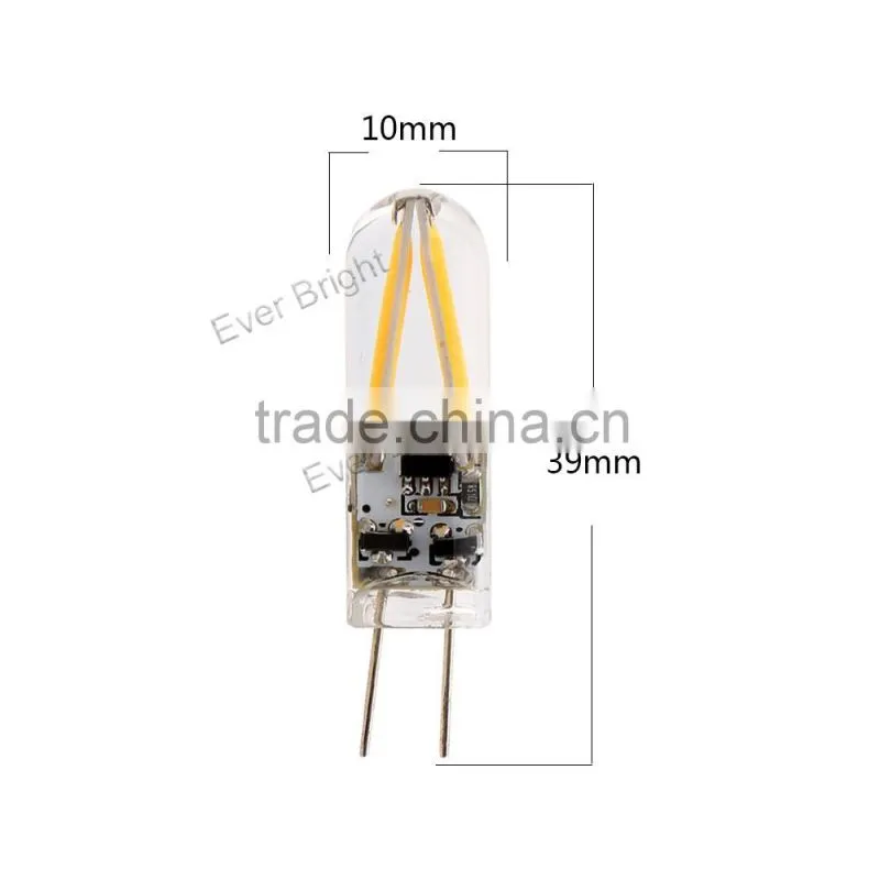 Warm white 30smd g4 cob car led bulb AC/DC 12V transparent glass g4 led light bulb