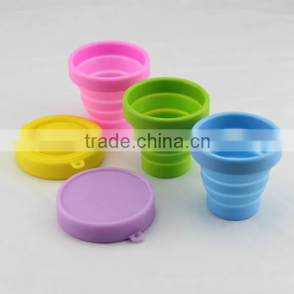 Silicone BPA-Free 16 Ounce Dishwasher Safe Pop Up Cup Collapsible Travel Cup Camping Foldable Mug