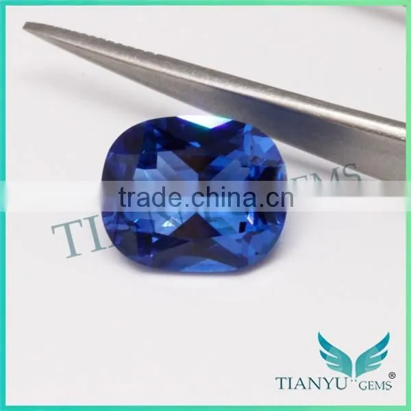 112# cushion burman blue spinel gemstone synthetic diamond
