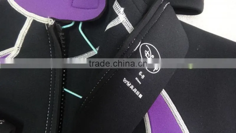 (Hot Selling)Women's Long Sleeve Pink Colour Neoprene WetSuits