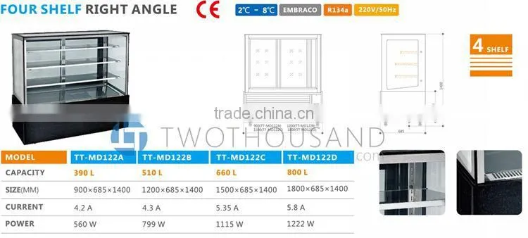 2017 Best Selling 800 L 4 Shelf Bread Shelf With CE Approve TT-MD122D
