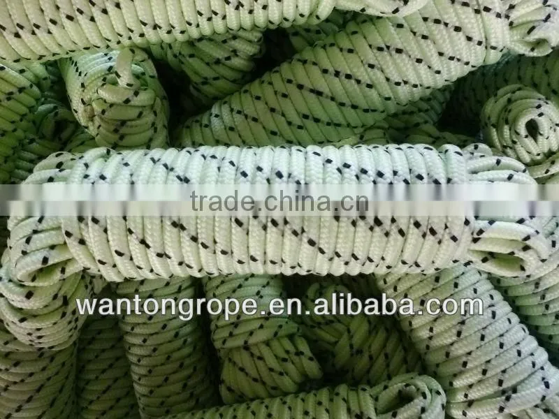 Glow-In-The-Dark Camping Tent Rope Green & Black 1/4 Inch x 50 Feet