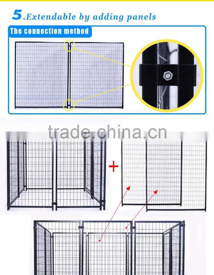 Manufacturer wholesale welded tube Do It Yourself Dog Kennel Pet dog Resort Kennel