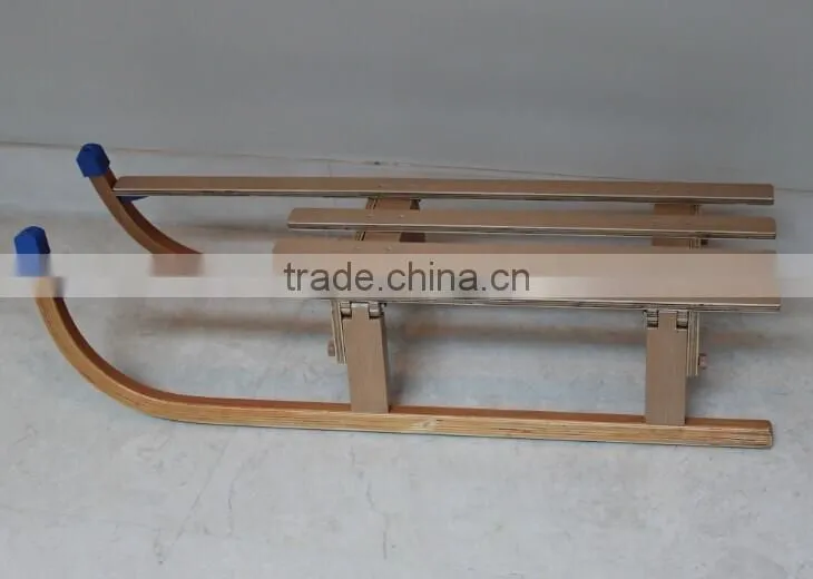 wood snow sledge