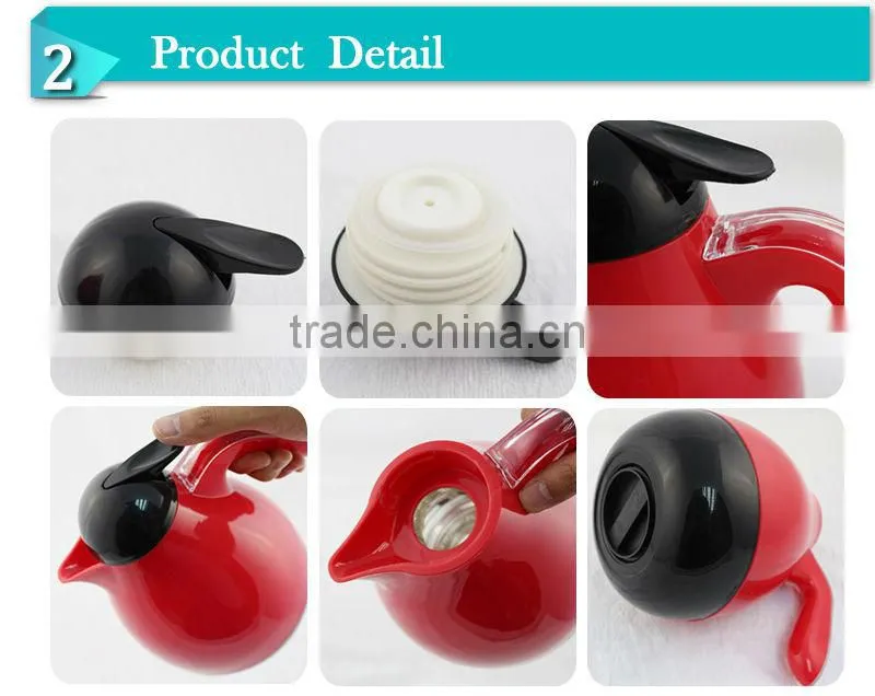 2014High quality colorful plastic glass liner tea cup flower home ware jugs(JGAG)