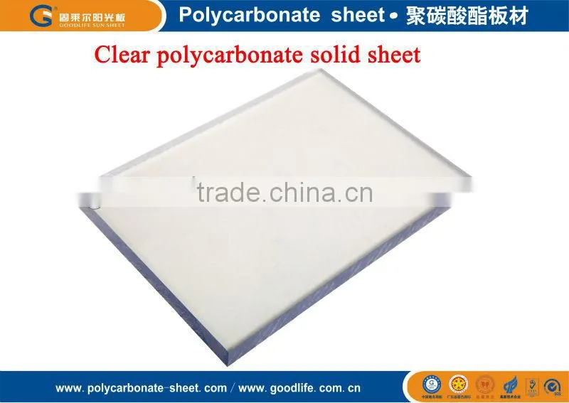 clear building material polycarbonate solid plate