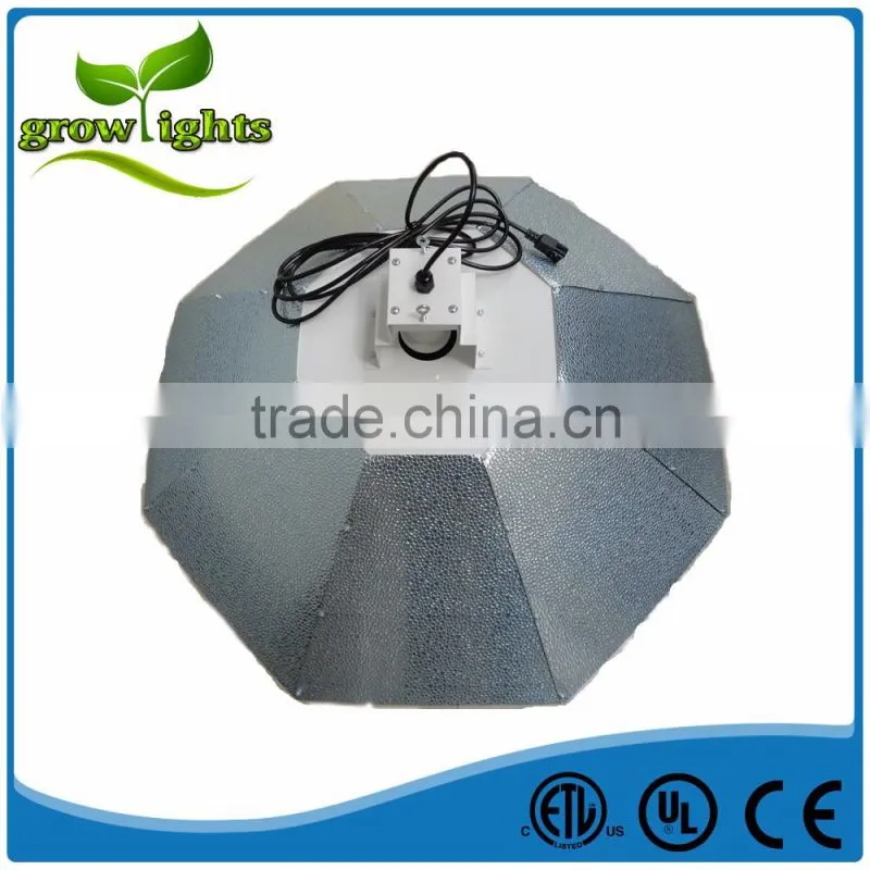 Hydroponics Indoor Growing Vertical / Horizontal Umbrella Shape Parabolic Grow Light Reflector