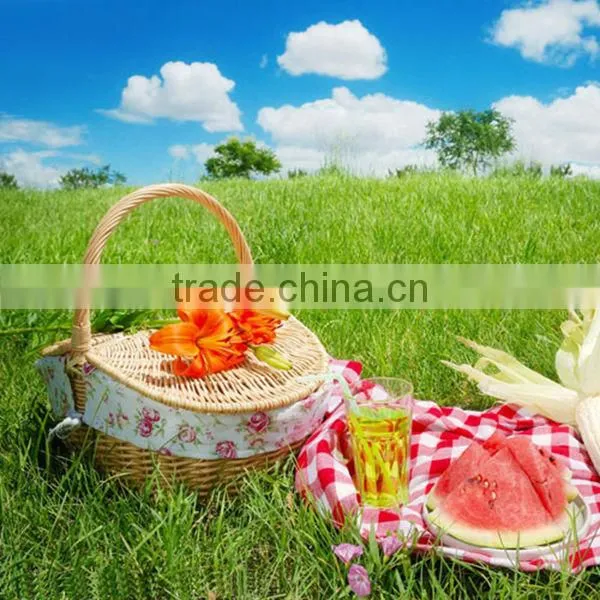 New white willow basket with handle