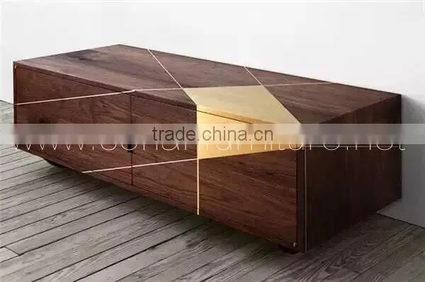 Stylish design solid wood acrylic solid surface corian home hotel side cabinet