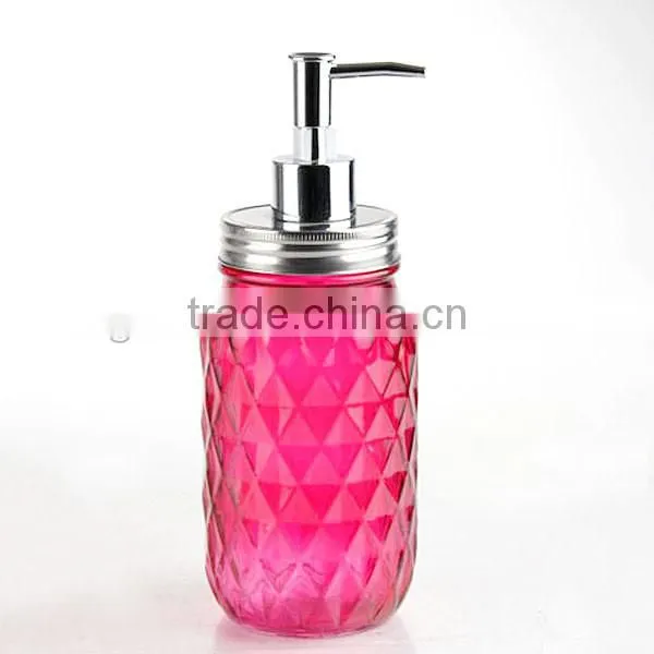 glass mason jar with dispenser