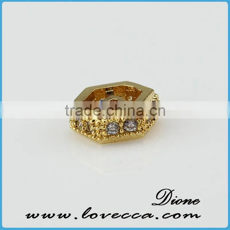 Hot sale !!! New wholesale brass mesh round metal spacer micropave beads!