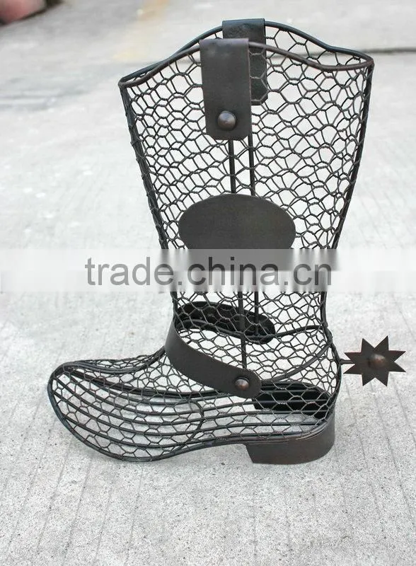COWBOY BOOT WITH SPUR CORKS HOLDER