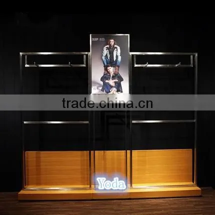 Wall Mount Clothing Display Shelf for Men's Garment Store
